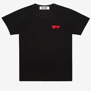 PLAY COMME DES GARÇONS T-Shirt with Double Heart
Black Size XS